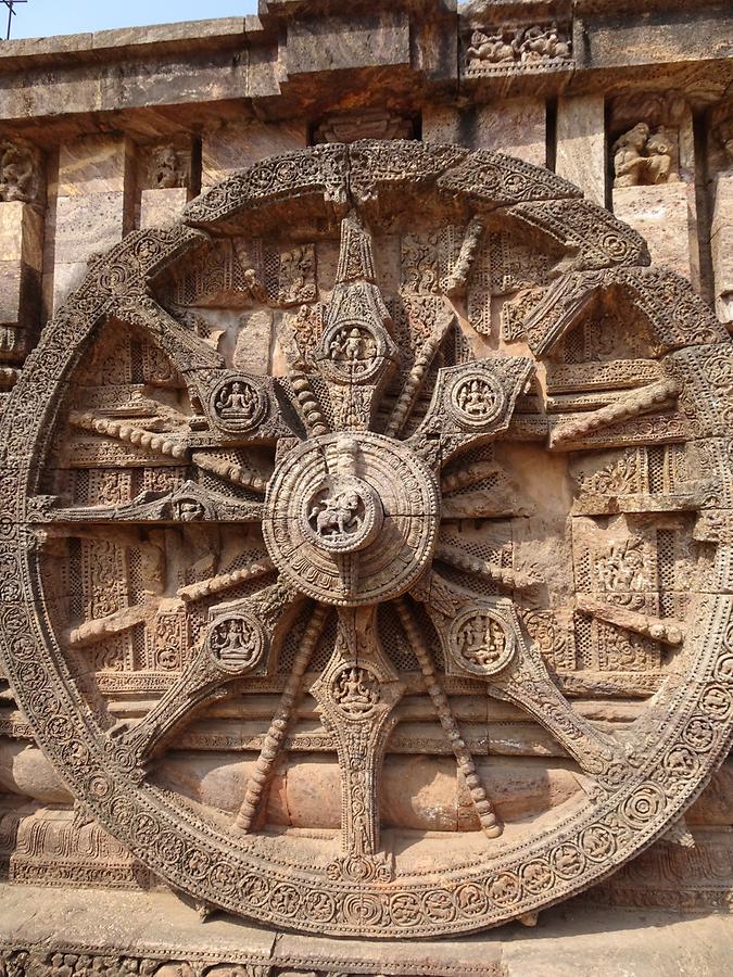 Konark - The Sun Temple; Ornamented Wheel