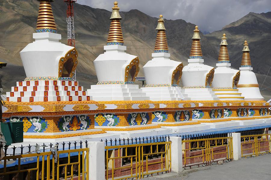 Kaza - Monastery; Stupas