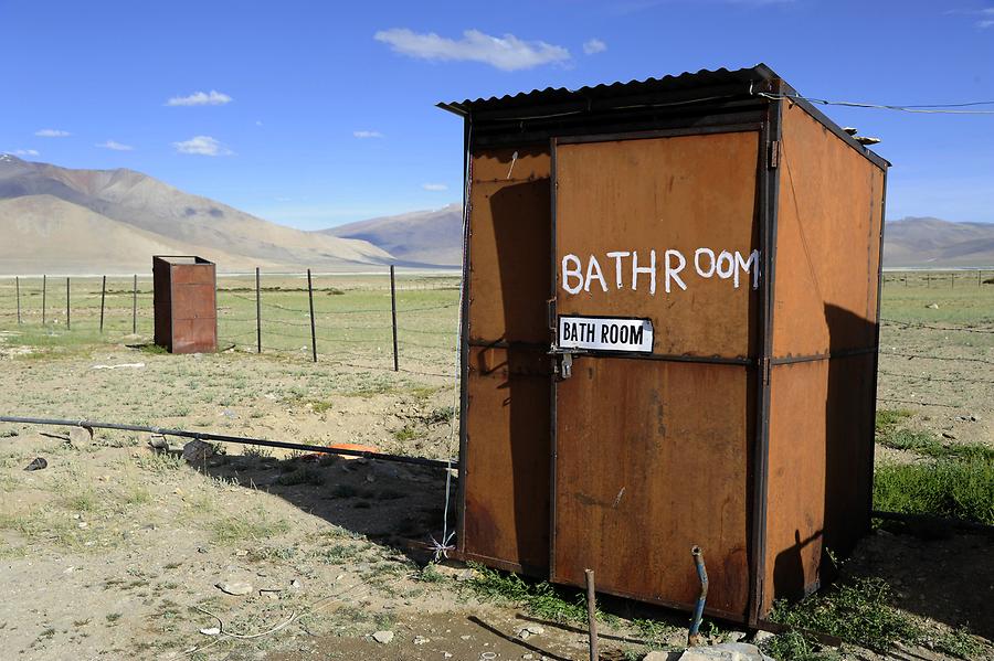 Tso Kar Lake - Camp; 'Bathroom'