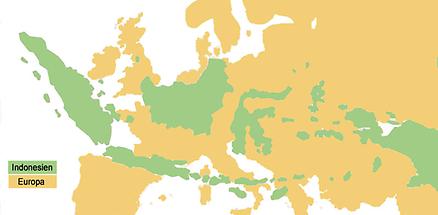 Size-comparison Europe-Indonesia