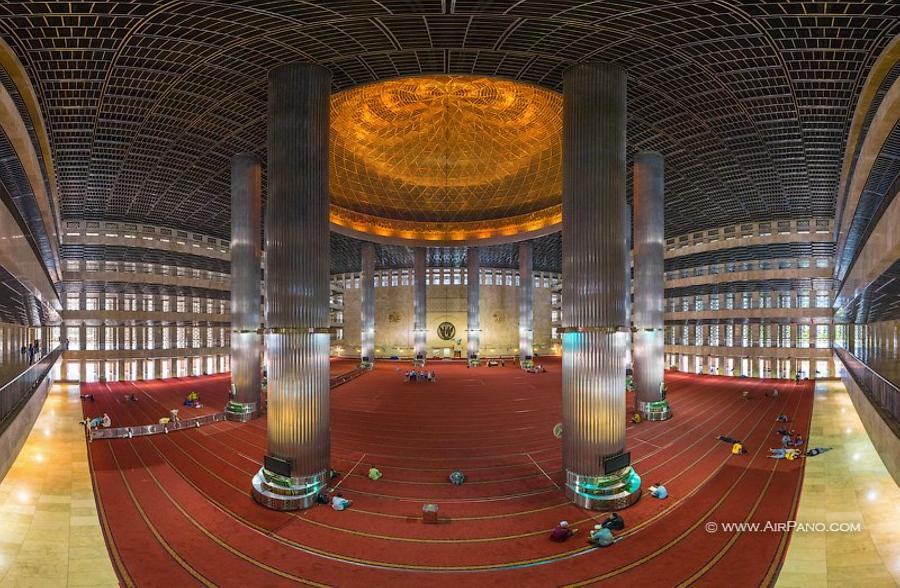Interior of the Istiqlal Mosque