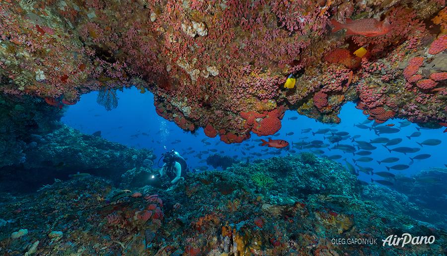 Underwater cave, Komodo, Indonesia, © AirPano 