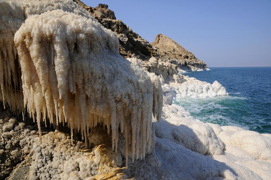 Salt terraces Dead Sea