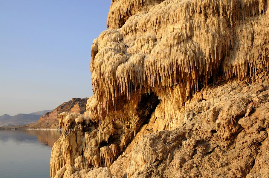 Salt terraces Dead Sea