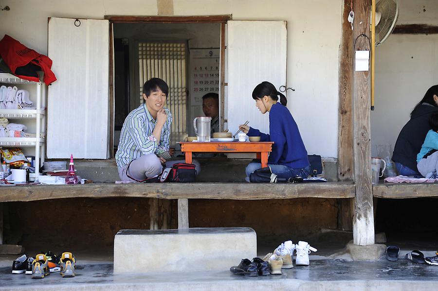 Koreans during a meal