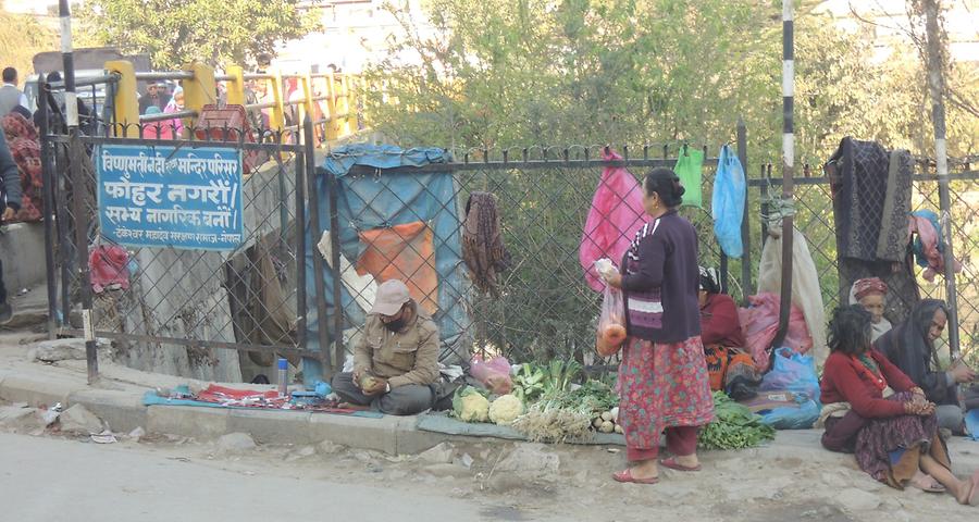 Kathmandu beside the street