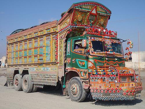 Typical Decorations seen on a truck, Photo: Alexandros Papadopoulos, from Wikicommons 