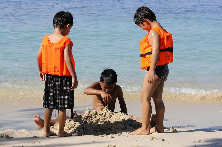 Children on the beach