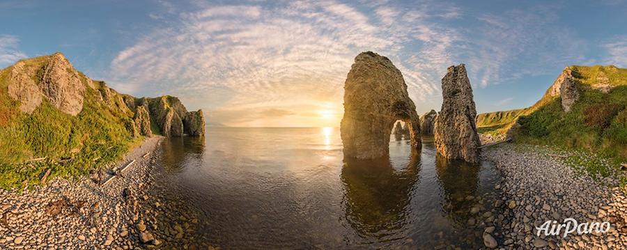 Golden Bay. Iturup Island. The Southern Kurils, Russia, © AirPano 