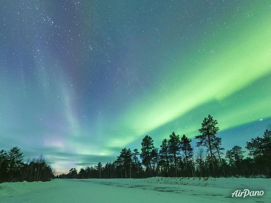 Northern lights on the Kola Peninsula, © AirPano 