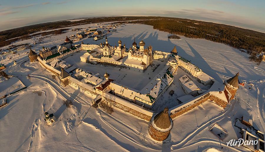 Solovetsky Monastery in winter, © AirPano 