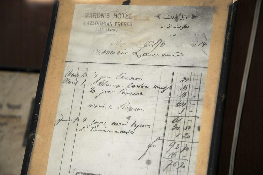 Invoice of Lawrence of Arabia