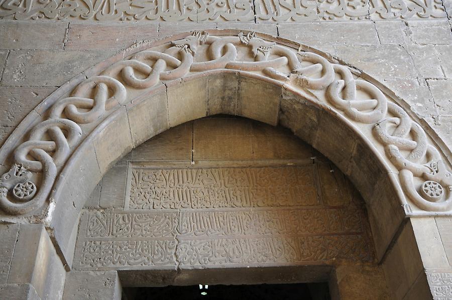 Snake motif at the entrance