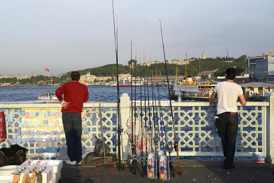 Galata Bridge - Fishermen