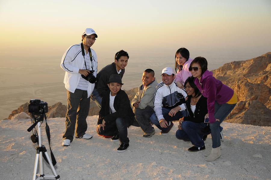 Tourists Jebel Hafeet