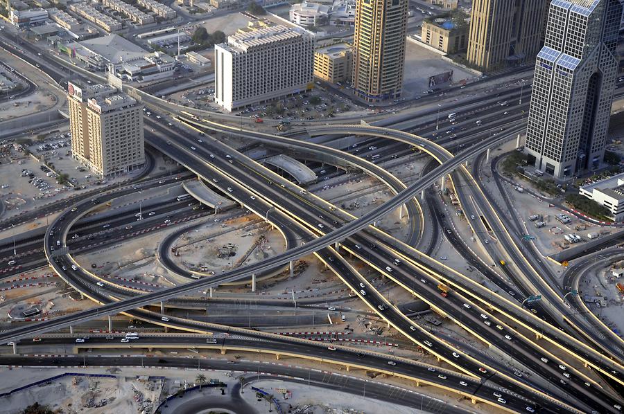 Sheikh Zayed Road Seen from Above
