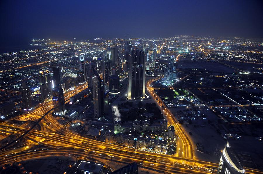 Sheikh Zayed Road at Night