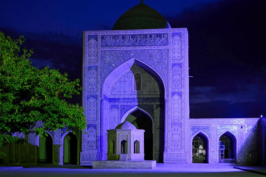 Kalon Mosque - Minaret at Night