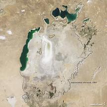 Splitted Aral Sea