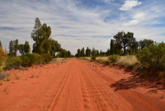 Red sand road