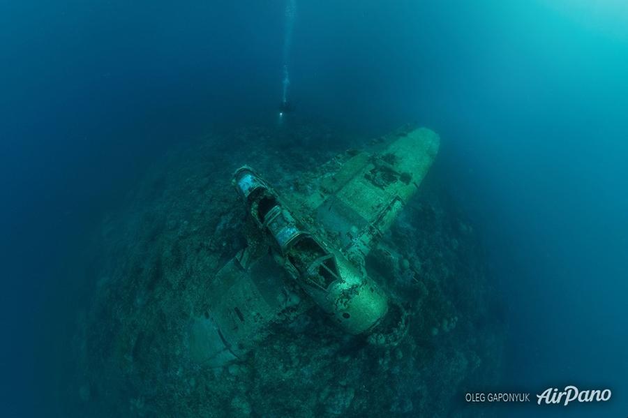 Jake Seaplane wreck, Palau, © AirPano 