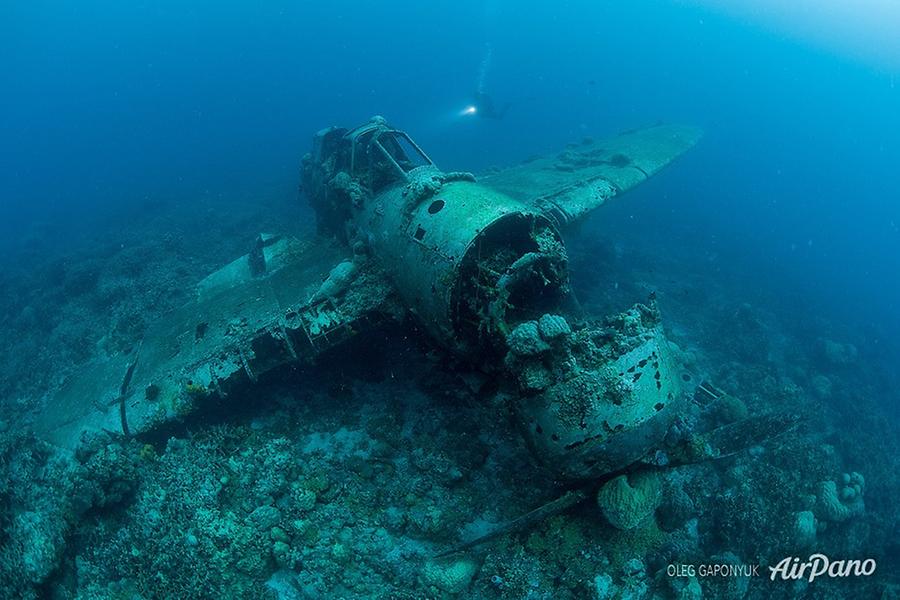 Jake Seaplane wreck, Palau, © AirPano 