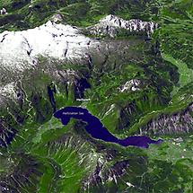 Satellite Image of Alps