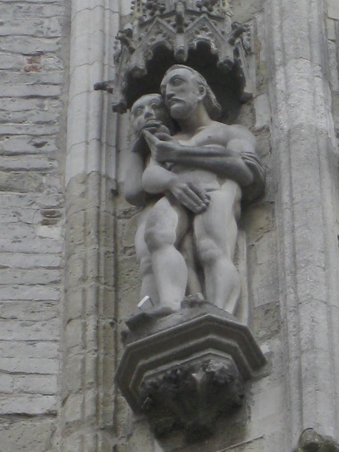 Brügge - Burg - Stadhuis - 'Adam&-Eva'
