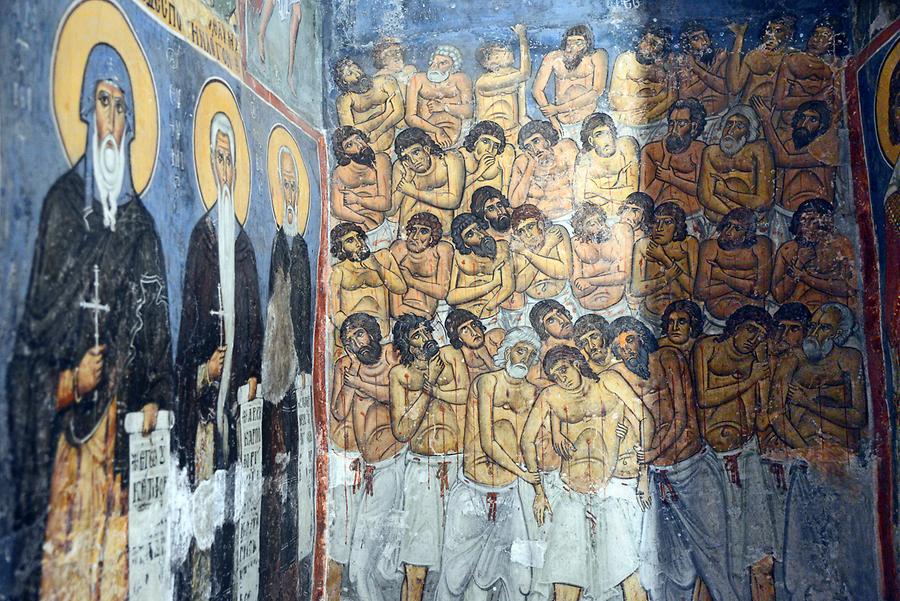 Panagia Phorviotissa stin Asinou - Frescoes; Martyrs