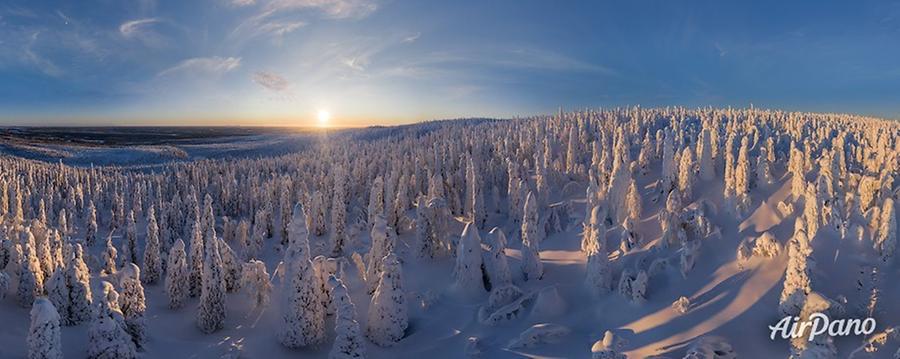 Snowy Fairytale. Lapland, Finland, © AirPano 