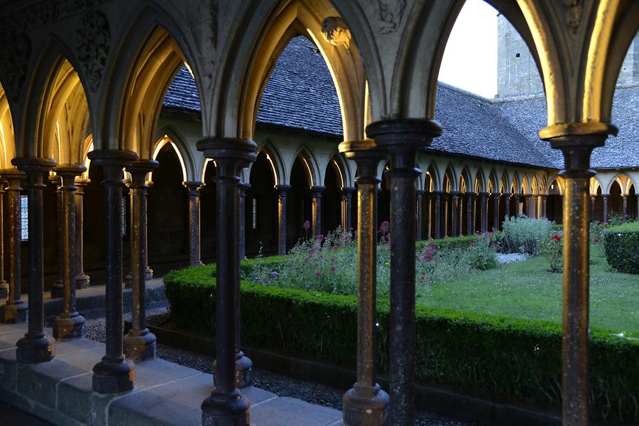 Mont St-Michel - Cloister at Night