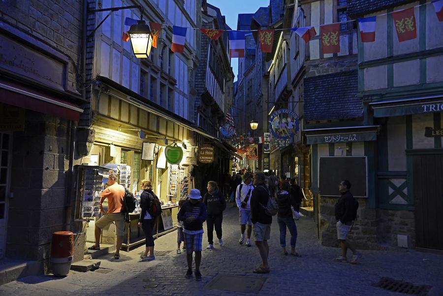 Mont St-Michel - Grand Rue at Night