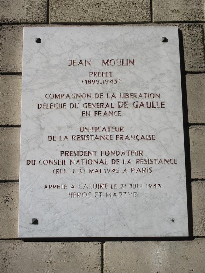 Bordeaux - Institute Jean Molin - Jean Molin Plaque