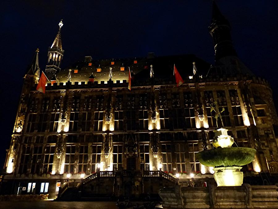 Aachen - Town Hall at Night