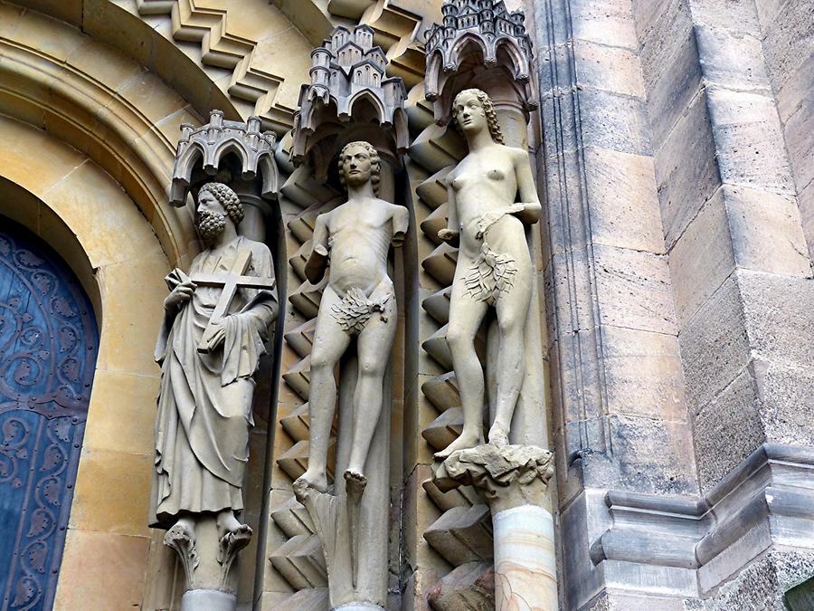 Bamberg - Cathedral - Adamspforte (Adam&#39;s door, about 1230)