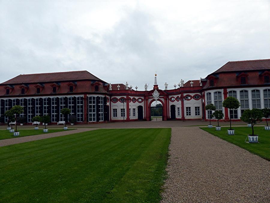 Castle Seehof - Entrance area with orangeries