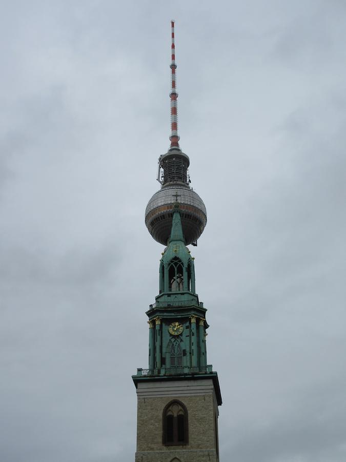 St. Mary's Church - Steeple with TV Tower