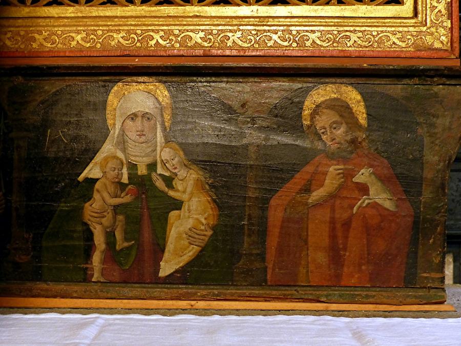 Kamenz - Main Church of St Mary; Gothic Panel, Virgin and Child with St. Anne