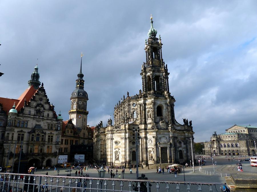 Dresden - Church of the Royal Court, Dresden Castle, Semperoper