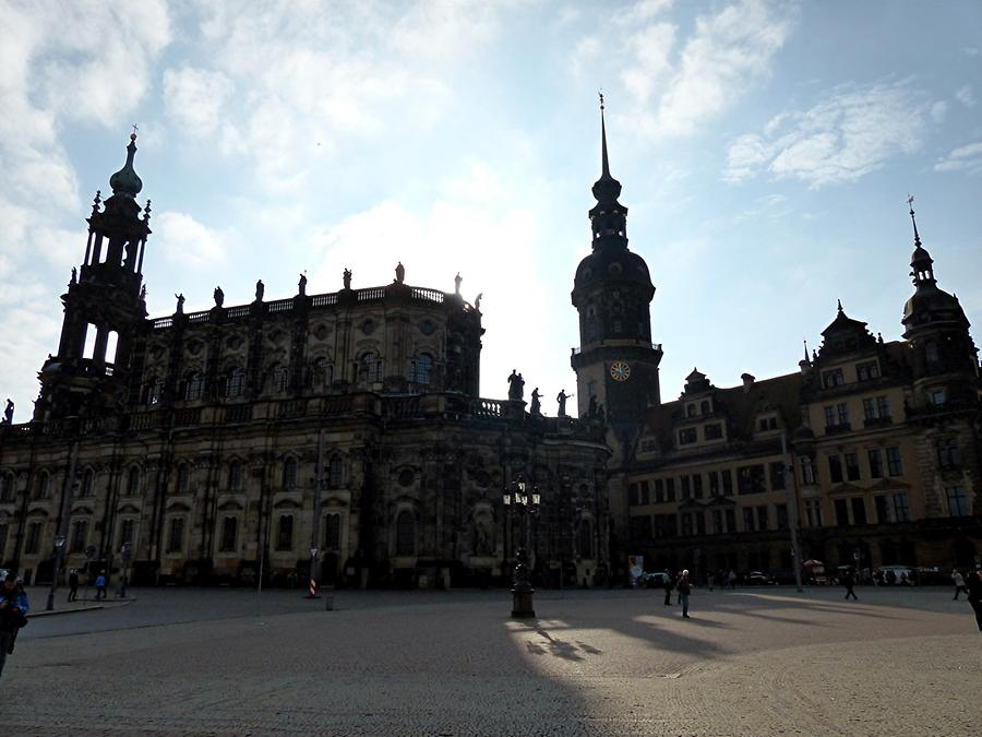 Dresden - Church of the Royal Court and Dresden Castle