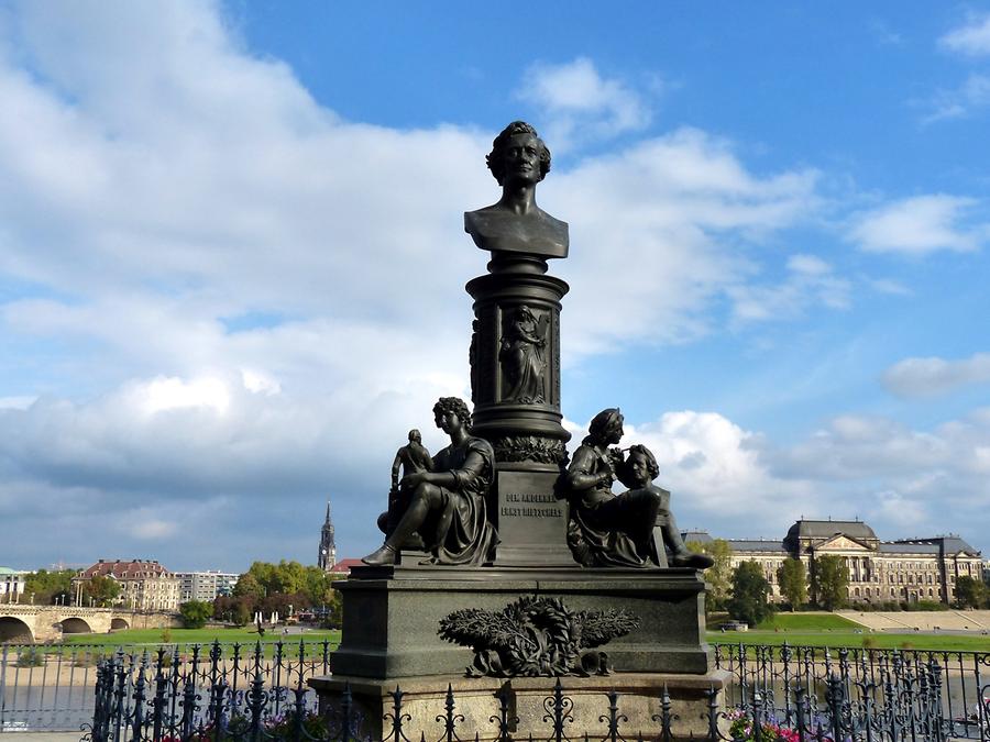 Dresden - Sculpture of Architect Ernst Rietschel