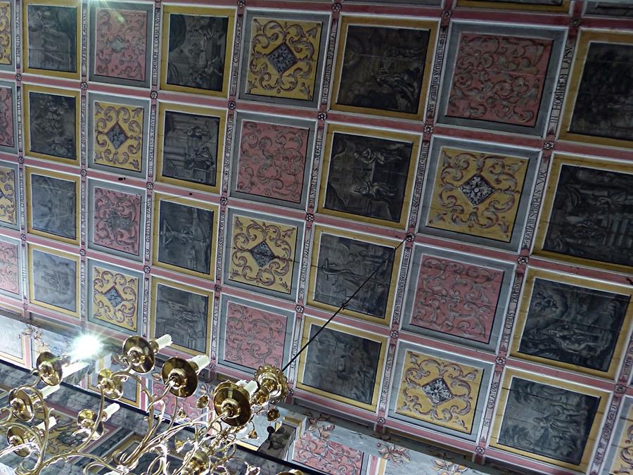 Oybin - Bergkirche; Wooden Coffered Ceiling
