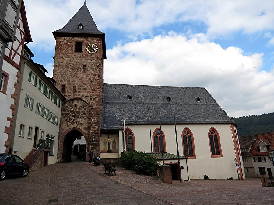 Hirschhorn - City Tower and Catholic Parish Church