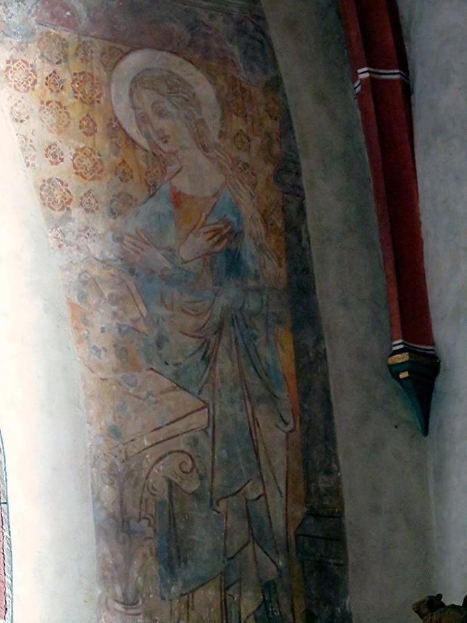 Hirschhorn - Parish Church; Fresco 'Annunciation'