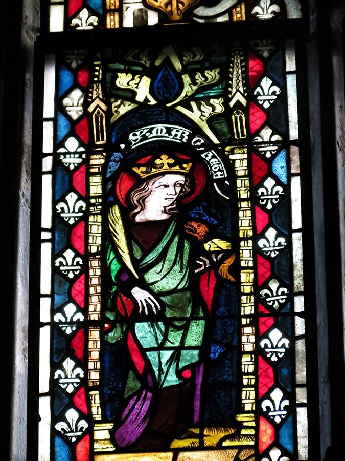 Schwäbisch Hall - St. Catherine's Church; Gothic Stained-Glass Window 'St. Margaret'