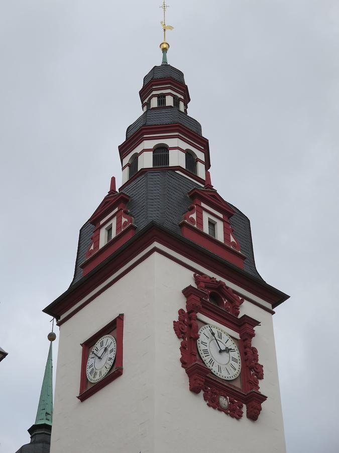 Chemnitz - Marktet Square, NewTown Hall; Clock
