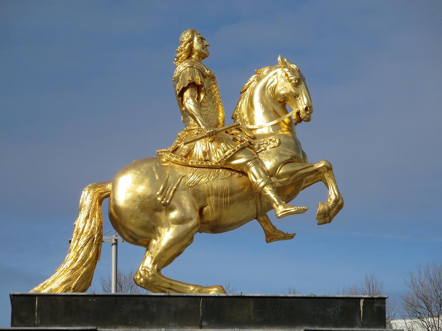 Dresden - Neustädter Market, Equestrian Statue 'Augustus II the Strong', 1736