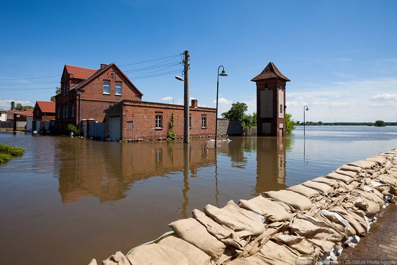 Flooding in Kehnert in June 2013, © AirPano 