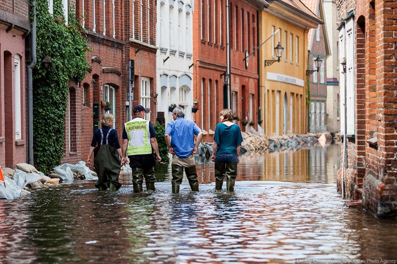 Flooding in Lauenburg, © AirPano 