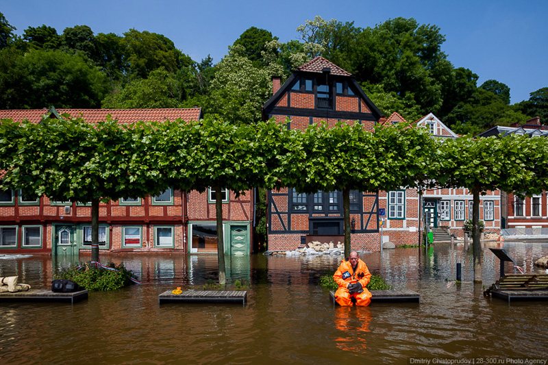 Flooding in Lauenburg, © AirPano 